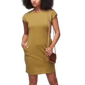 Stoic Core T-Shirt Dress in olive backcountry